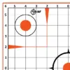 04813 2 ez aim 15333 100 sight in shooting target grid self adhesive paper target 12 x 12 av 1