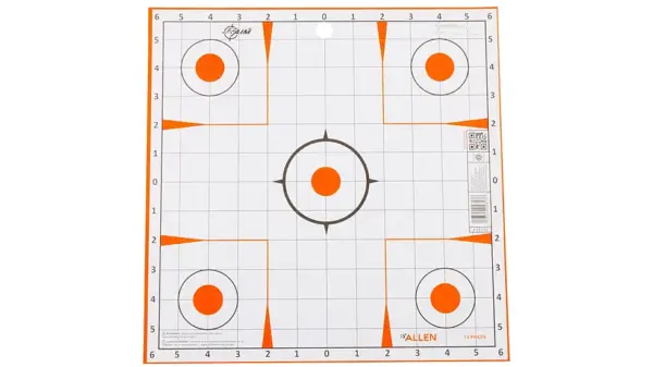 04813 ez aim 15333 100 sight in shooting target grid self adhesive paper target 12 x 12 main