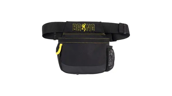 84351 browning bg shell pouch w belt black gold trim