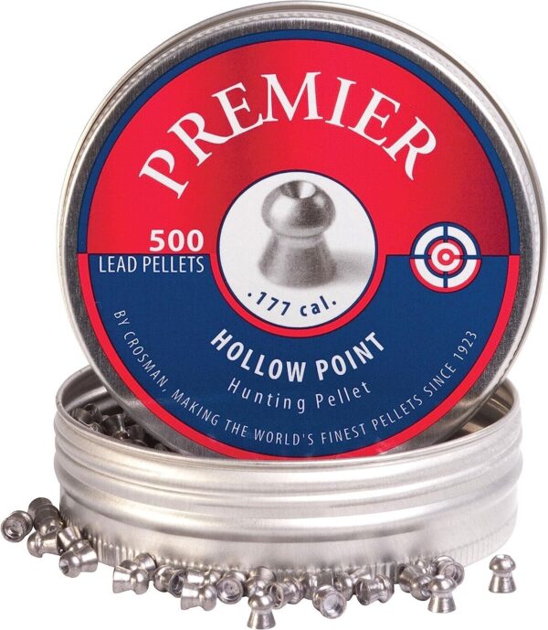 CROSMAN 500 Count HOLLOW POINT Pellets Premier 4.5mm .177 Caliber Pellets