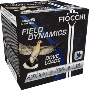 Fiocchi Field Dynamics .410 Gauge 2.5 in 8 Shot 1200fps