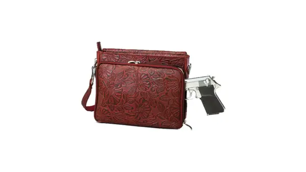 GTMs tooled amer cowhide shldr bag blk cherry 0637209 main@2x