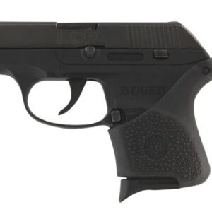 Hogue 18100 HandAll Hybrid Grip Sleeve made of Rubber with Textured Black Finish for Ruger LCP