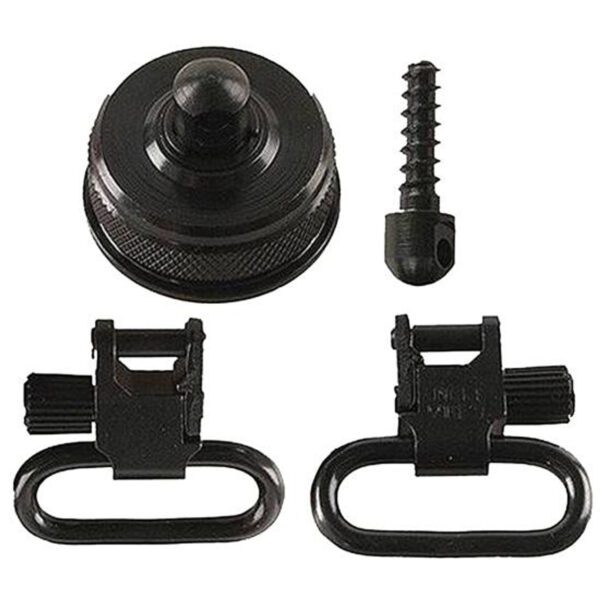 Uncle Mikes Shotgun Swivel Cap Set Remington 870 Express 12 Gauge Aluminum Black 1800 2