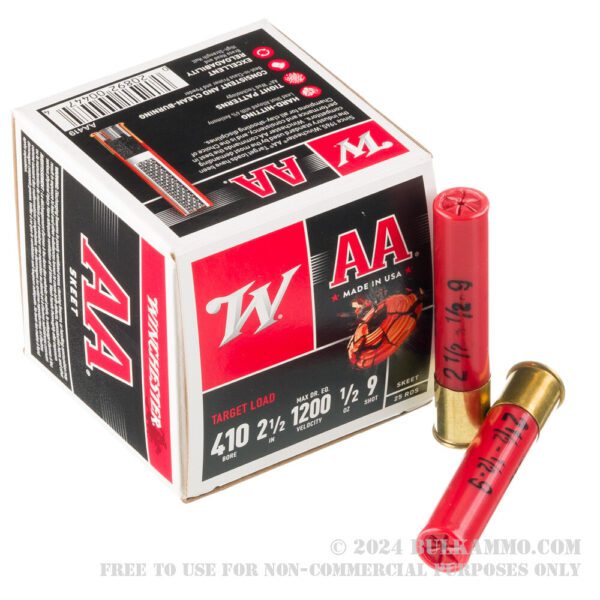 WINCHESTER AMMUNITION AA SUPER SPORT 2.5 in 410 GAUGE AMMO 8 25 BOX AASC418