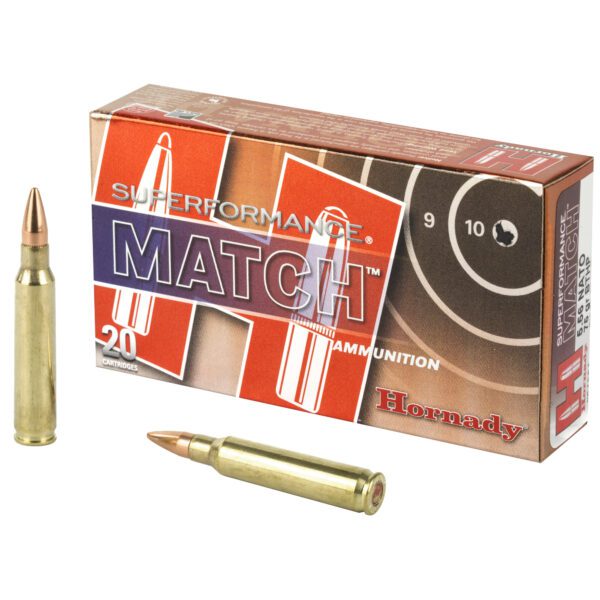 Hornady Superformance 556NATO 75 Grain Boat Tail Hollow Point Match 20 Round Box