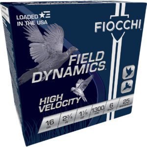 Fiocchi High Velocity 16 Gauge 2.75 in 1 1.8 oz. 6 Shot 25 Rounds