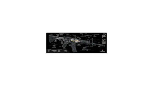 tekmat armorers bench mat 12 x36 ar 15 cut away black