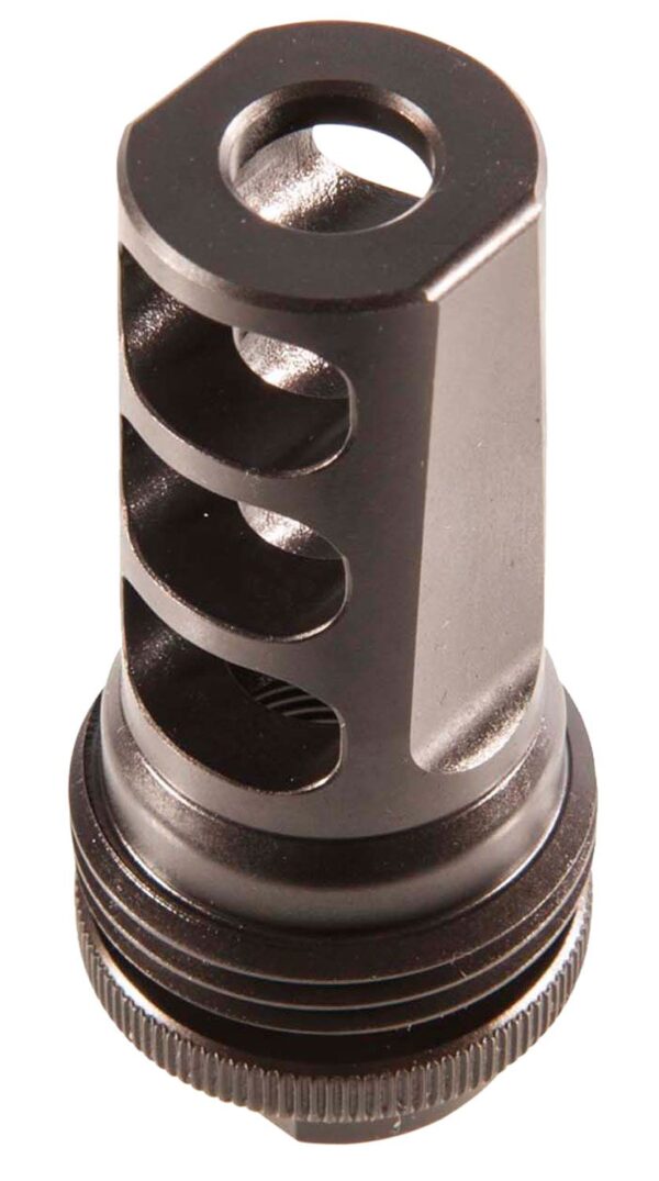 SilencerCo AC591 ASR Muzzle Brake Black Steel with 5 8 in 24 tpi Threads for 30 Cal