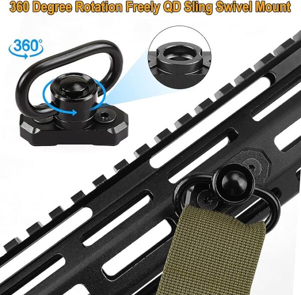 Two Point Traditional QD Sling 1.25 in 2 Point Sling Swivels Mounts for Mlock