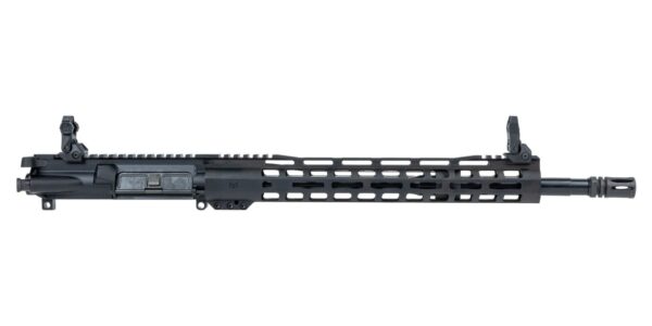 PSA AR15 16in Midlength 5.56 NATO Nitride 13.5in Lightweight M Lok Upper With BCG CH MBUS Sight Set 1