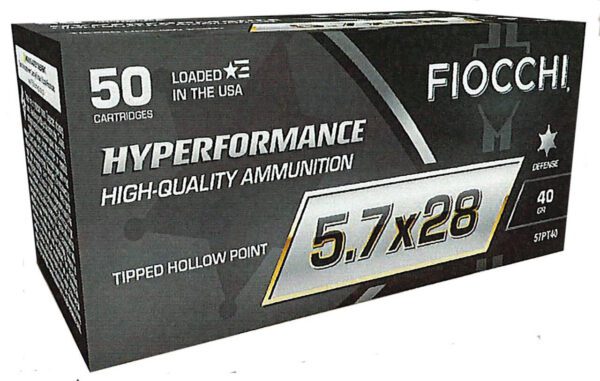 Fiocchi Hyperformance Hyper Velocity 5.7 x 28mm FN Tipped Hollow Point 40 Grain 2