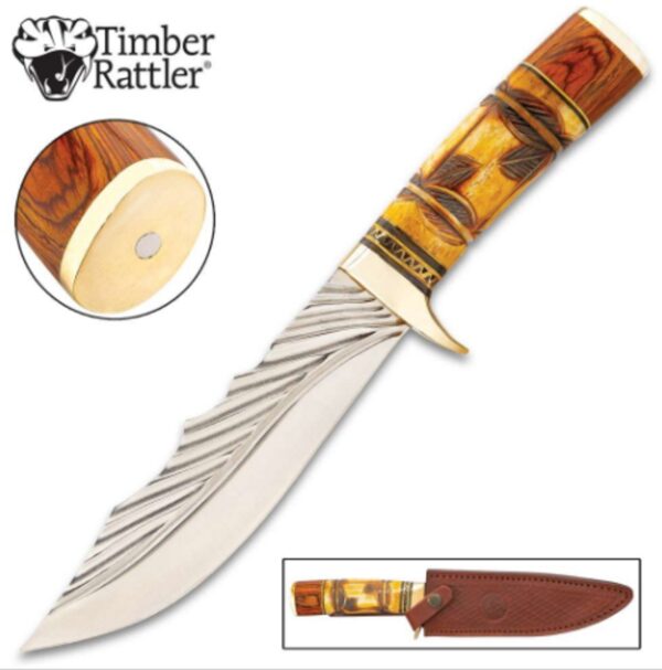 Timber Rattler Nairobi Hunter Knife w Sheath 3