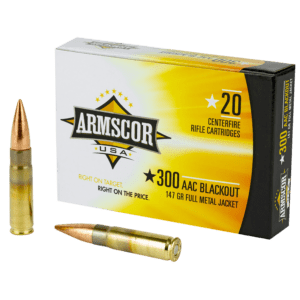 Armscor FAC300AAC1N USA 300Blackout 147gr Full Metal Jacket 1