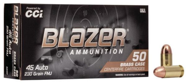 CCI Blazer Brass 45 ACP 230 Grain FMJ 830 FPS 50 Rounds