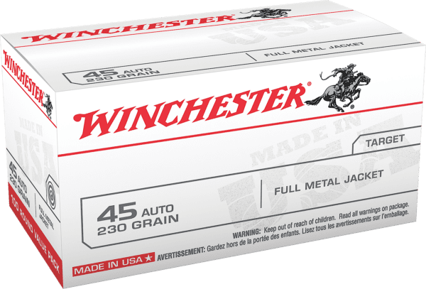 Winchester 45ACP Value Pack 230gr Full Metal Jacket 100 Per Box