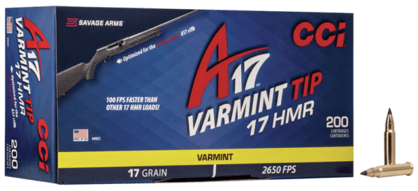 CCI A17 Varmint Tip 17HMR 17gr Varmint Tipped 200 Per Box