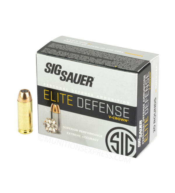 Sig Sauer Elite Defense 9mm Luger Ammo 147 Grain Sig V Crown JHP