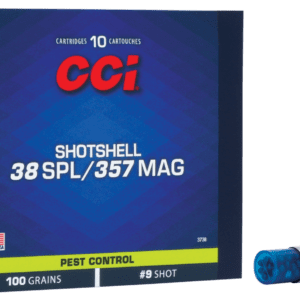CCI 3738 Pest Control Shotshell 38Sp 357 Mag 100gr 9 Shot 10 Per Box