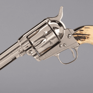 Uberti 44 WCF 5.5in nickel stag grips single action revolver 1