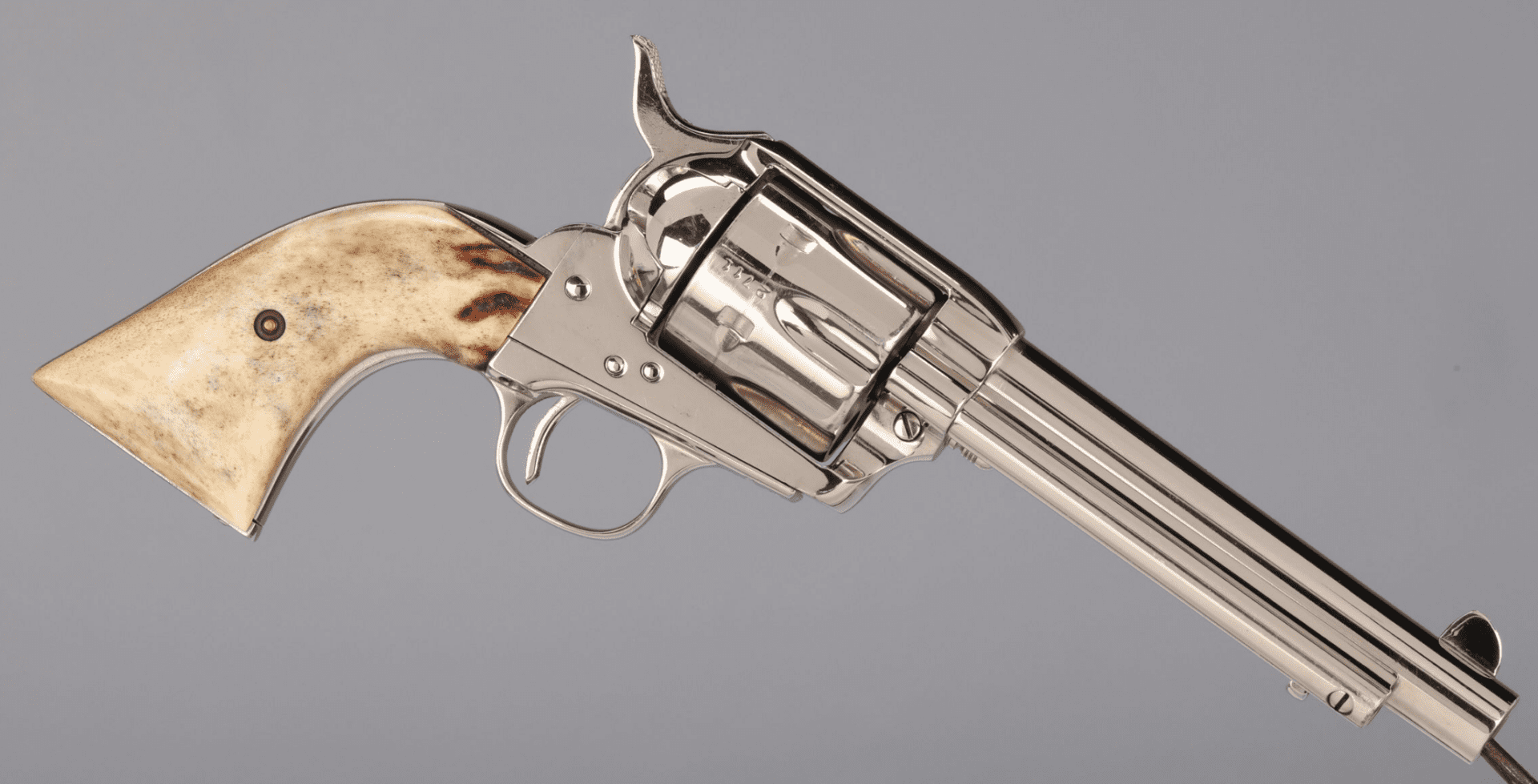 Uberti 44 WCF 5.5in nickel stag grips single action revolver 4 Uberti 44 WCF 5.5in nickel stag grips single action revolver 4