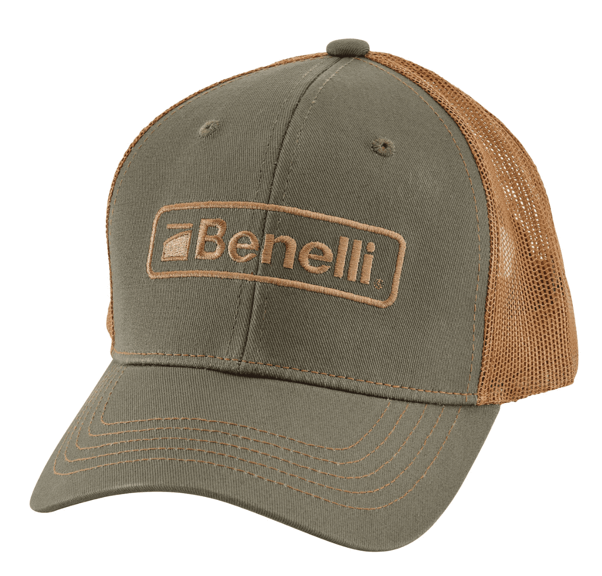 Benelli Logo Hat Olive with Copper Mesh Benelli Logo Hat Olive with Copper Mesh