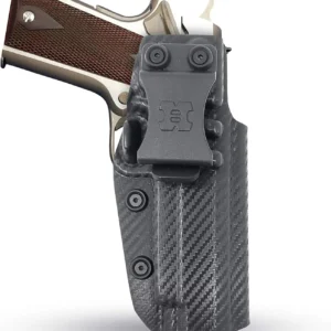 Houston Gun Holster 1911 5 in Carbon Fiber Premium IWH KYDEX Holsters Right Handed