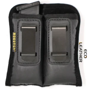Houston Gun Holsters CHMPD 3 Premium IWB ECO LEATHER Double Mag Holder