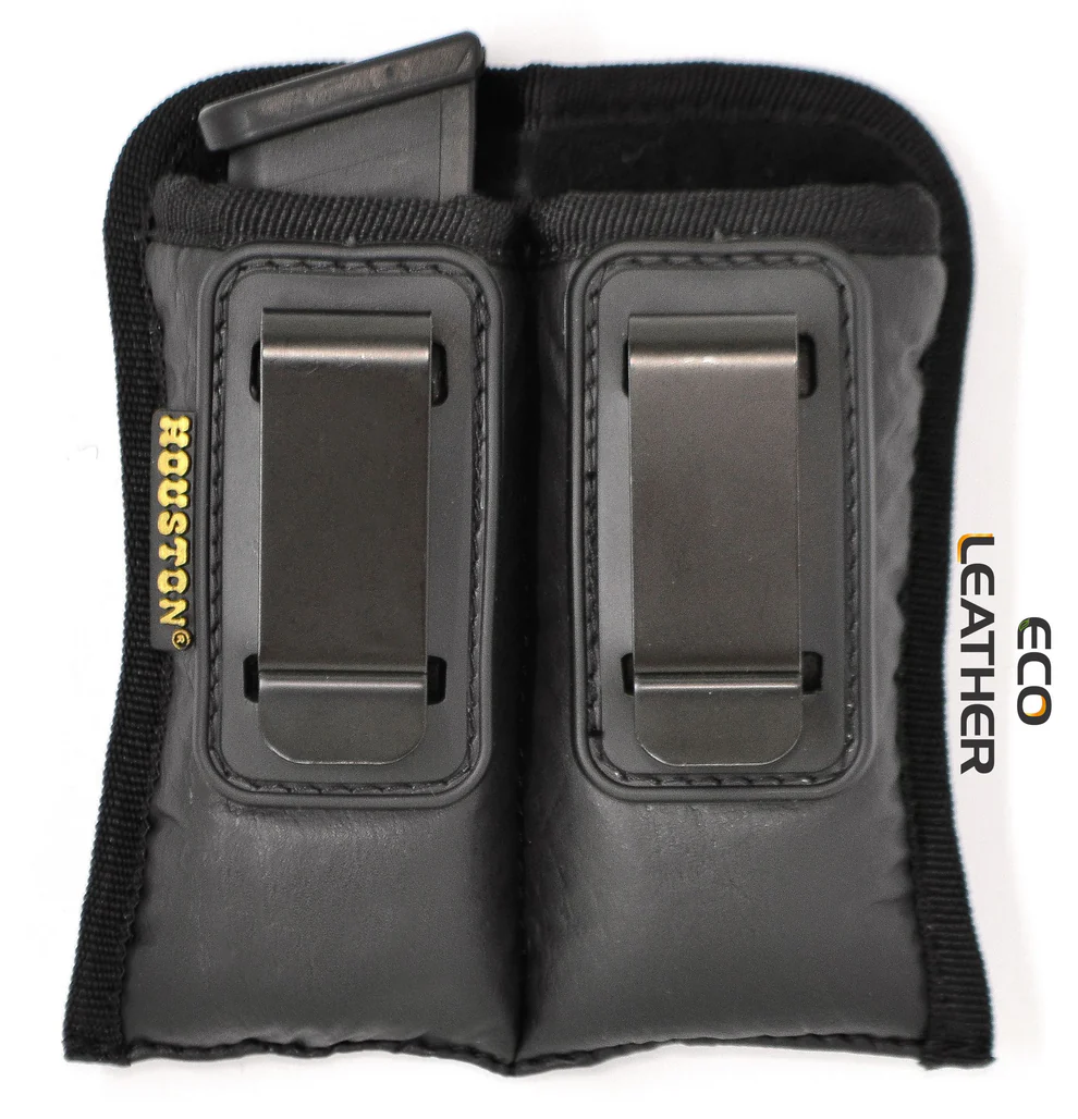 Houston Gun Holsters CHMPD 3 Premium IWB ECO LEATHER Double Mag Holder Houston Gun Holsters CHMPD 3 Premium IWB ECO LEATHER Double Mag Holder