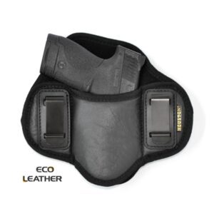 Houston Gun Holsters IWH2C SM ECO LEATHER IWH Dual Clip Softy Ambidextrous Holster Black