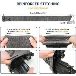 Extra Thick Gun Socks for Rifles with Scope Silicone Treated Gun Socks 1
