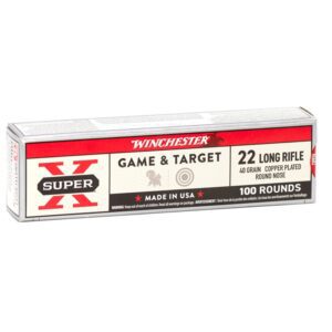 Winchester Super X High Velocity 22LR Ammo 40 Grain Plated Round Nose