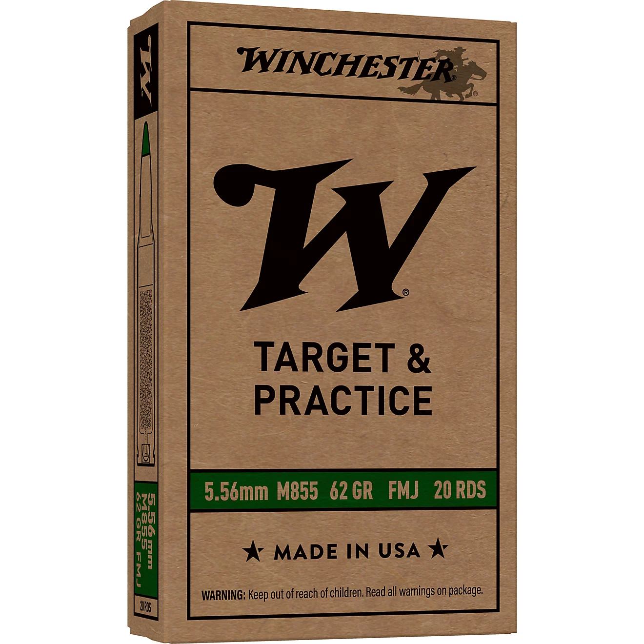 Winchester USA 5.56x45mm NATO 62 Grain Full Metal Jacket Steel Core Winchester USA 5.56x45mm NATO 62 Grain Full Metal Jacket Steel Core