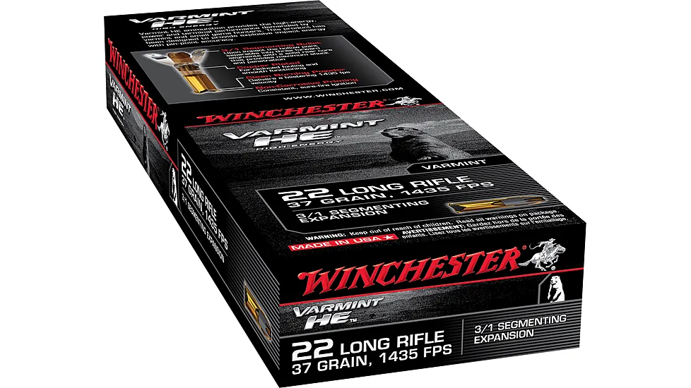 opplanet winchester varmint he 22 long rifle 37 grain 3 1 fragmenting hollow point rimfire ammo 50 rounds s22lrfsp main opplanet winchester varmint he 22 long rifle 37 grain 3 1 fragmenting hollow point rimfire ammo 50 rounds s22lrfsp main