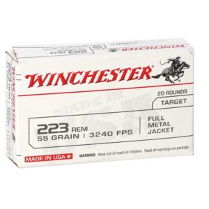 Winchester USA 223 Ammo 55 Grain Full Metal Jacket W223K