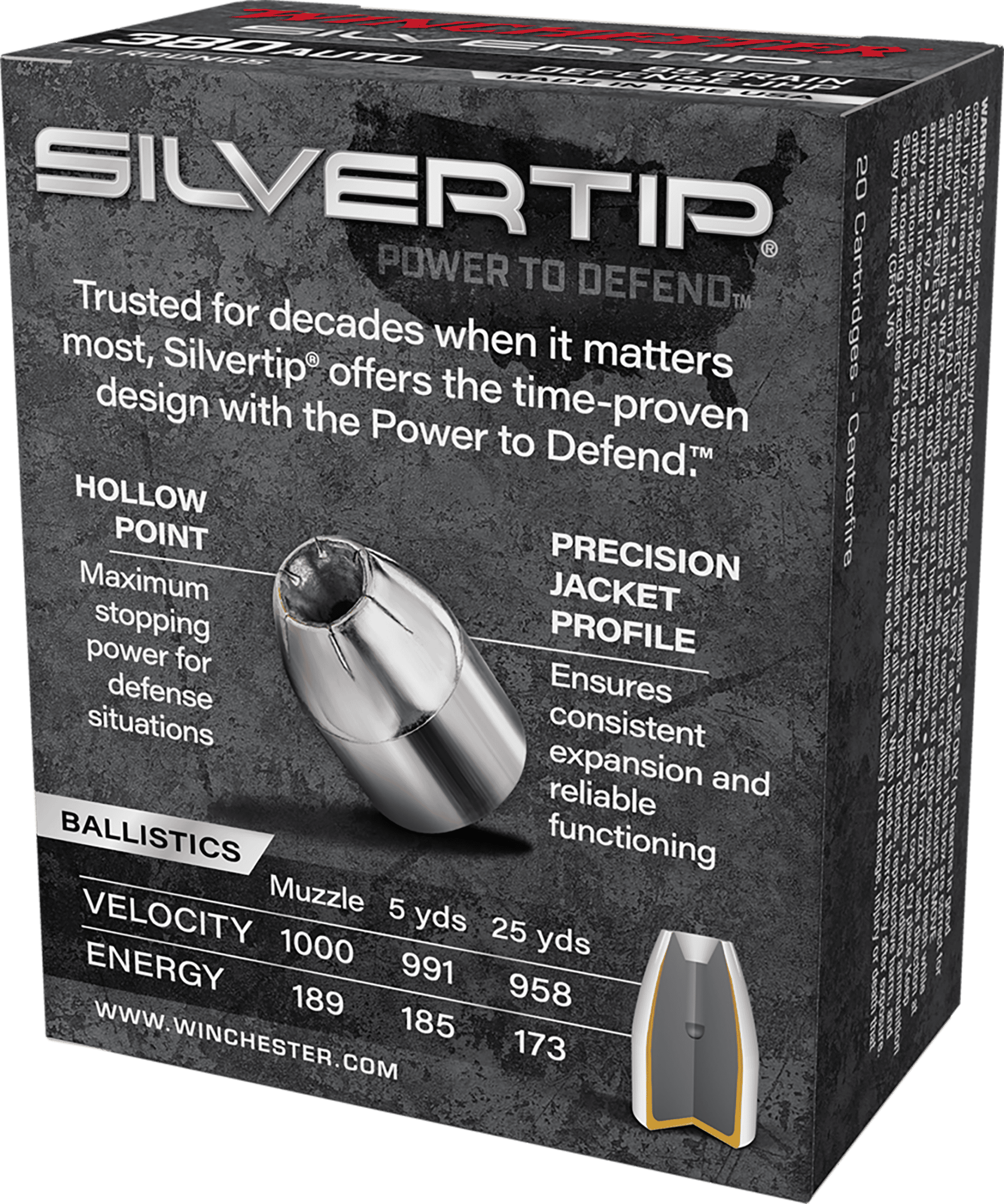 Winchester Silvertip 380ACP 85gr JHP 2 Winchester Silvertip 380ACP 85gr JHP 2