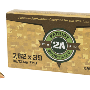 PATRIOT SPORTS LLC P762124F 7.62x39mm 124 gr Full Metal Jacket